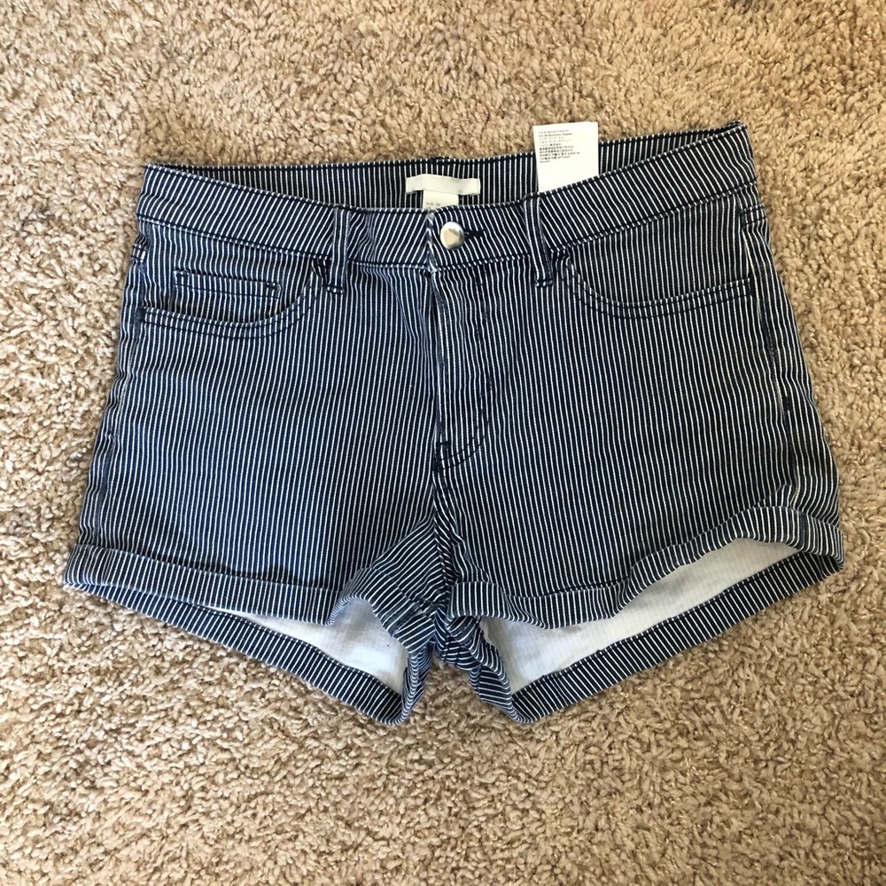 striped shorts